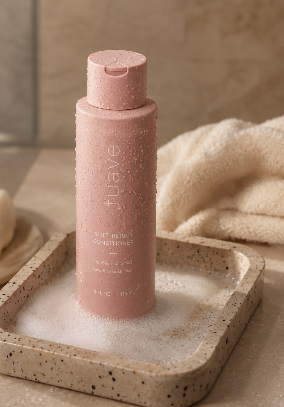 FUAVE Soft Repair Conditioner in the shower